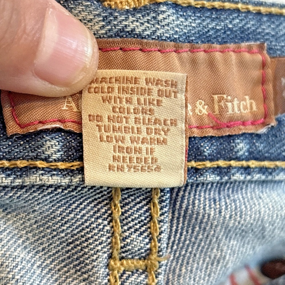 Vintage 5 Pocket Abercrombie Womens Bootcut Jeans Low Rise Size 0L Light Y2K 00s - Picture 4 of 12